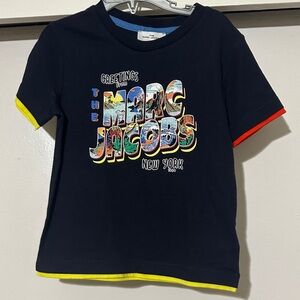 Marc Jacobs Kids Black Tee with Colorful Graphic